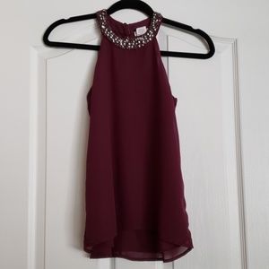 Plum beaded halter